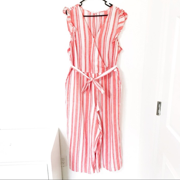 Old Navy Pants - Old Navy Red Stripe Jumpsuit, Romper, Size XL